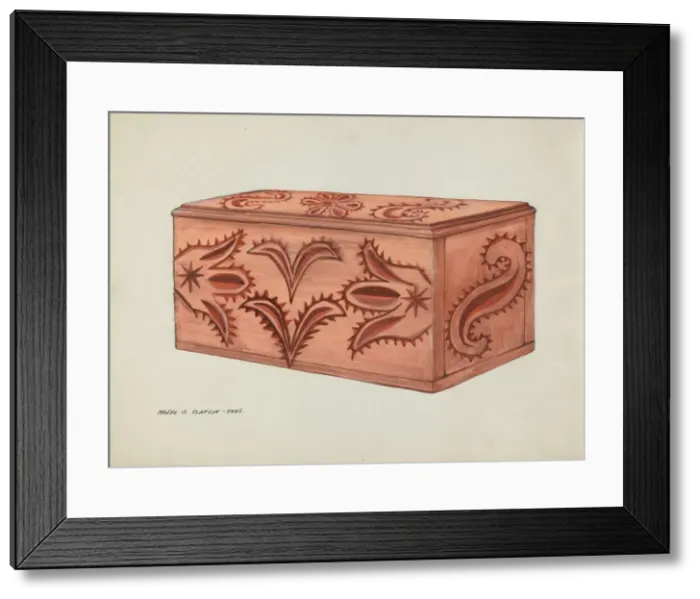 Framed Print : Box, c. 1937. Creator: Majel G. Claflin Framed Print : Box, c. 1937. Creator: Majel G. Claflin