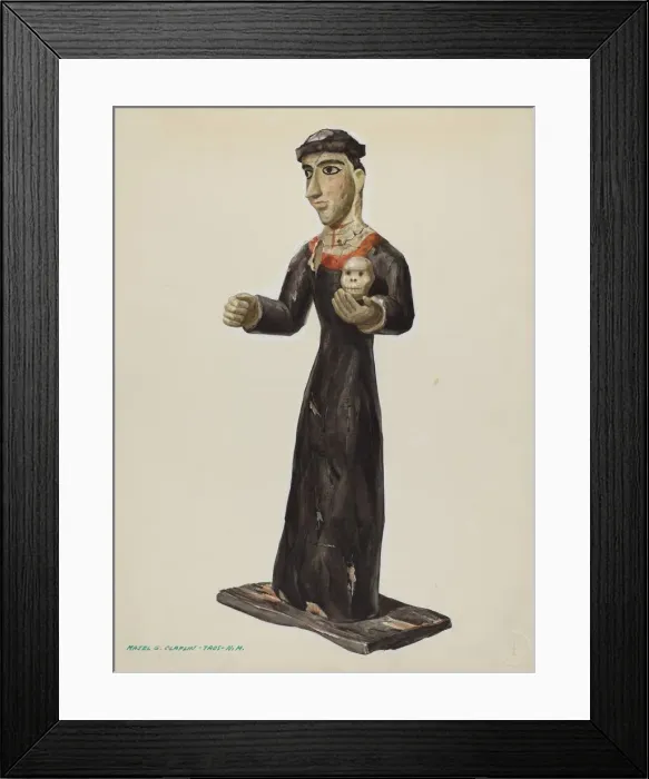 Framed Print : Bulto - Santa Rita, c. 1938. Creator: Majel G. Claflin Framed Print : Bulto - Santa Rita, c. 1938. Creator: Majel G. Claflin