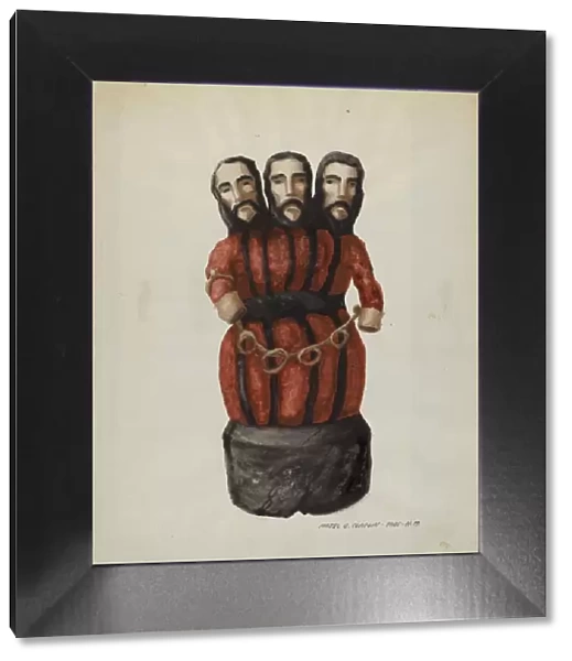 Bulto: 'Holy Trinity', c. 1937. Creator: Majel G. Claflin