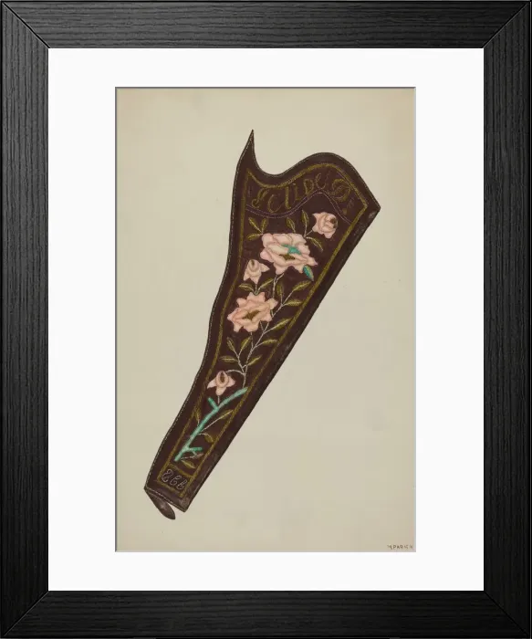 Framed Print : Gun Holster, 1935 / 1942. Creator: Majel G. Claflin Framed Print : Gun Holster, 1935 / 1942. Creator: Majel G. Claflin