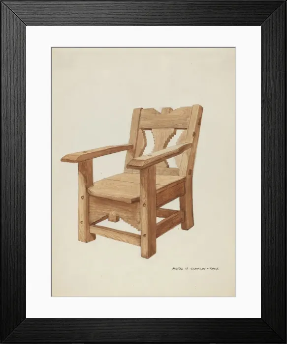 Framed Print : Chair, c. 1937. Creator: Majel G. Claflin Framed Print : Chair, c. 1937. Creator: Majel G. Claflin