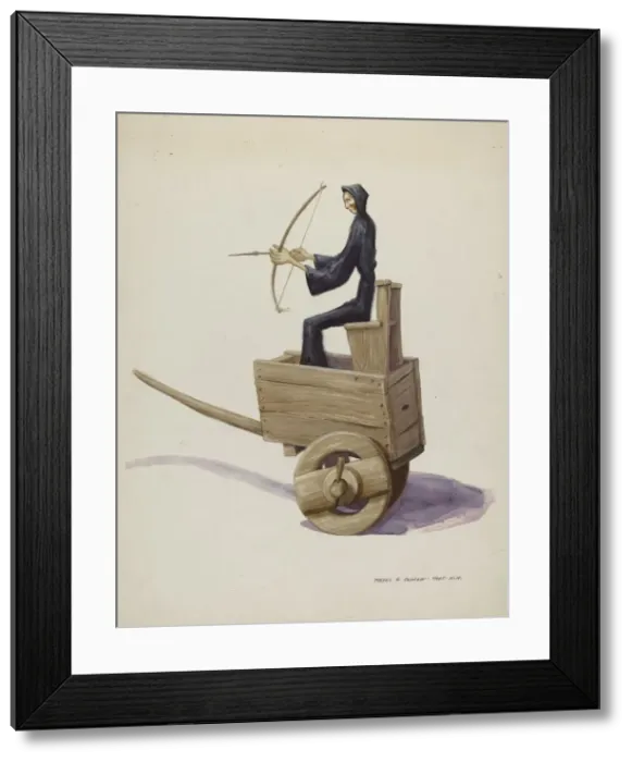 Framed Print : El Muerto Death Figure and Cart, c. 1937. Creator: Majel G. Claflin Framed Print : El Muerto Death Figure and Cart, c. 1937. Creator: Majel G. Claflin