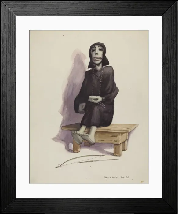 Framed Print : Figure of Death Muerto, c. 1937. Creator: Majel G. Claflin Framed Print : Figure of Death Muerto, c. 1937. Creator: Majel G. Claflin