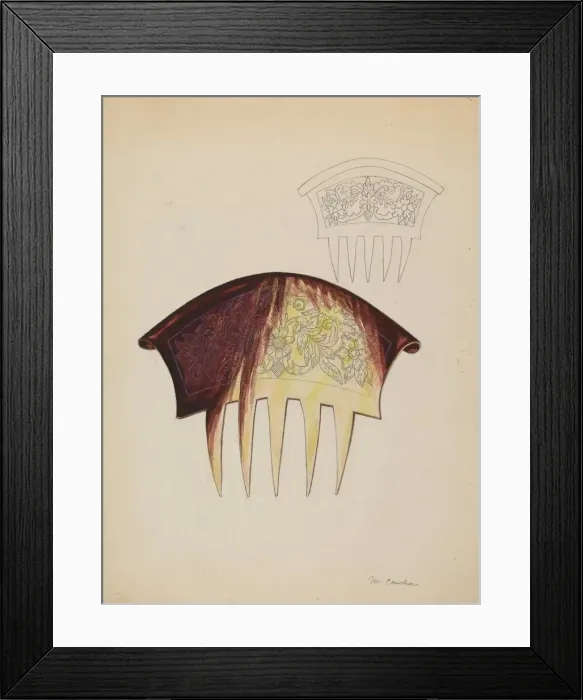 Framed Print : Comb, 1935 / 1942. Creator: Margaret Concha Framed Print : Comb, 1935 / 1942. Creator: Margaret Concha