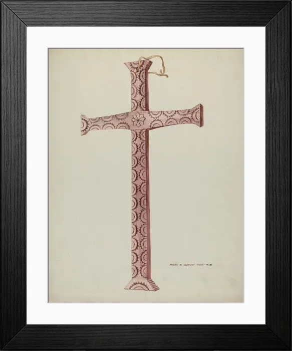 Framed Print : Cedar Cross, c. 1937. Creator: Majel G. Claflin Framed Print : Cedar Cross, c. 1937. Creator: Majel G. Claflin