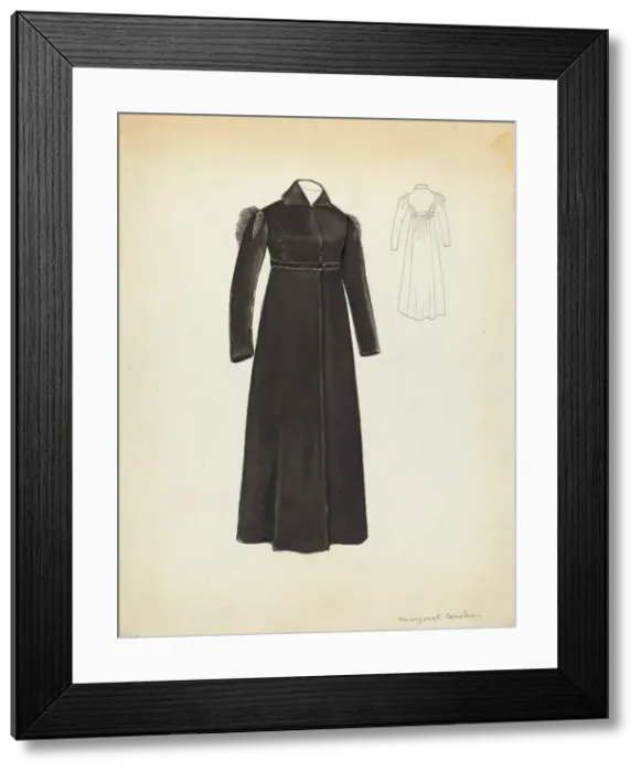 Framed Print : Womans Coat, 1935 / 1942. Creator: Margaret Concha Framed Print : Womans Coat, 1935 / 1942. Creator: Margaret Concha