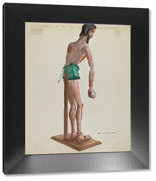 Wooden Christo, Painted (Side view), c. 1937. Creator: Majel G. Claflin
