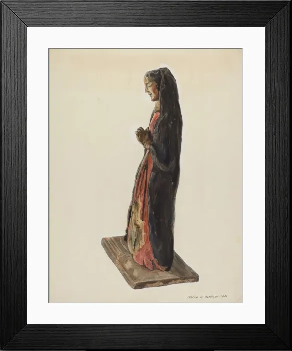 Framed Print : Bulto (Santa Rita), c. 1939. Creator: Majel G. Claflin Framed Print : Bulto (Santa Rita), c. 1939. Creator: Majel G. Claflin