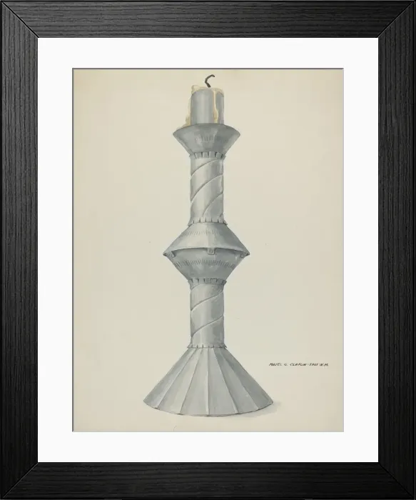 Framed Print : Penitente Altar Candle Stick, c. 1937. Creator: Majel G. Claflin Framed Print : Penitente Altar Candle Stick, c. 1937. Creator: Majel G. Claflin