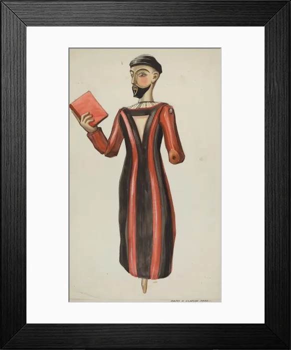 Framed Print : Bulto, St. Francis, c. 1936. Creator: Majel G. Claflin Framed Print : Bulto, St. Francis, c. 1936. Creator: Majel G. Claflin