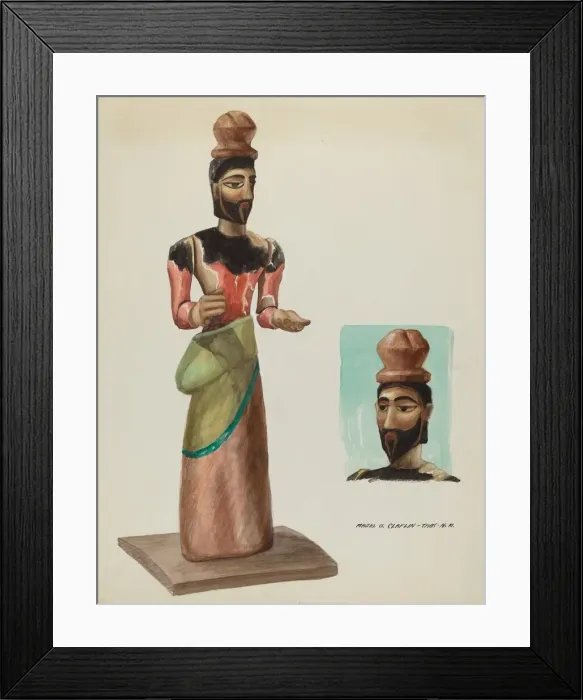 Framed Print : San Jose, Carved and Painted Wooden Santo, c. 1937. Creator: Majel G. Claflin Framed Print : San Jose, Carved and Painted Wooden Santo, c. 1937. Creator: Majel G. Claflin