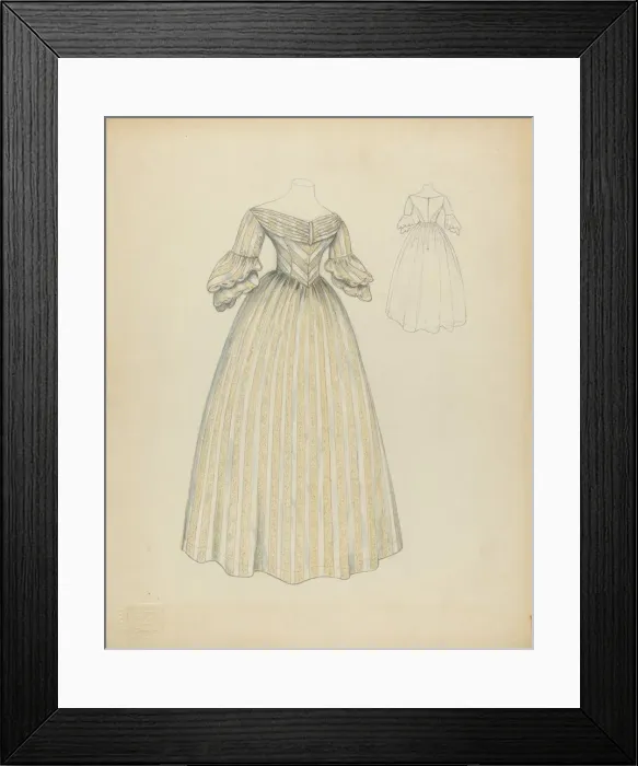 Framed Print : Wedding Dress, c. 1940. Creator: Margaret Concha Framed Print : Wedding Dress, c. 1940. Creator: Margaret Concha