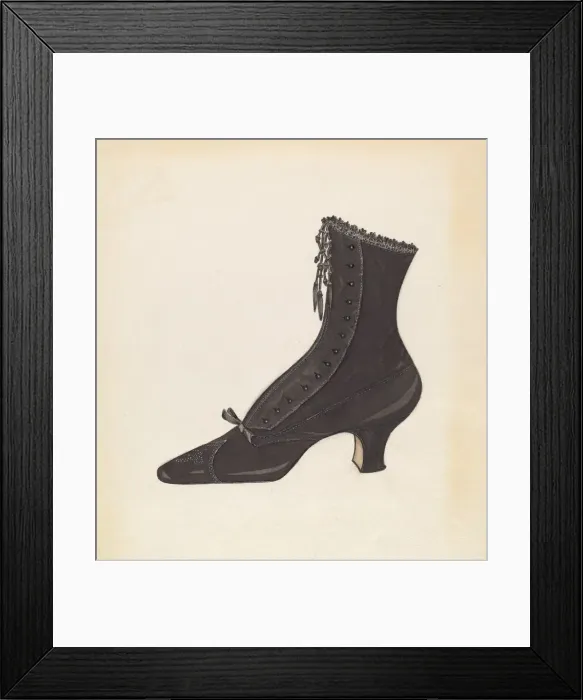Framed Print : Womans Shoe, 1935 / 1942. Creator: Margaret Concha Framed Print : Womans Shoe, 1935 / 1942. Creator: Margaret Concha