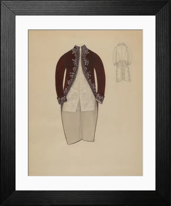 Framed Print : Coat and Waistcoat, c. 1936. Creator: Margaret Concha Framed Print : Coat and Waistcoat, c. 1936. Creator: Margaret Concha