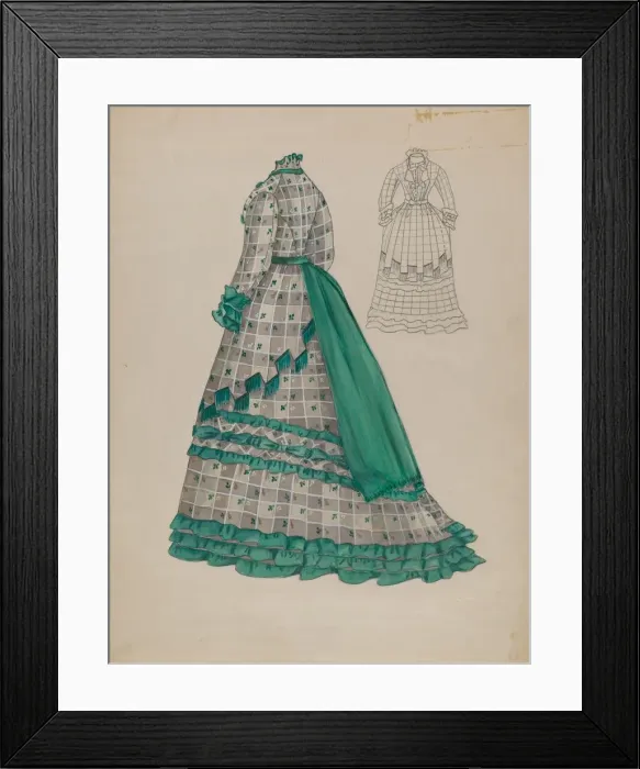 Framed Print : Dress, c. 1936. Creator: Margaret Concha Framed Print : Dress, c. 1936. Creator: Margaret Concha