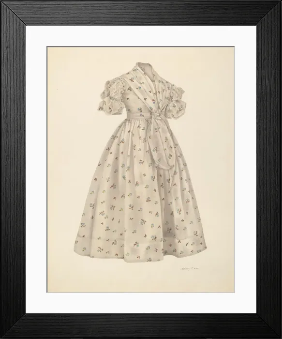Framed Print : Girls Dress, 1935 / 1942. Creator: Nancy Crimi Framed Print : Girls Dress, 1935 / 1942. Creator: Nancy Crimi