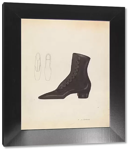 Womans Shoe, c. 1937. Creator: Margaret Concha