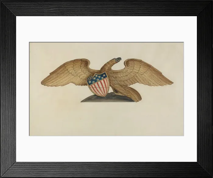 Framed Print : Sternpiece - Eagle, c. 1937. Creator: Al Curry