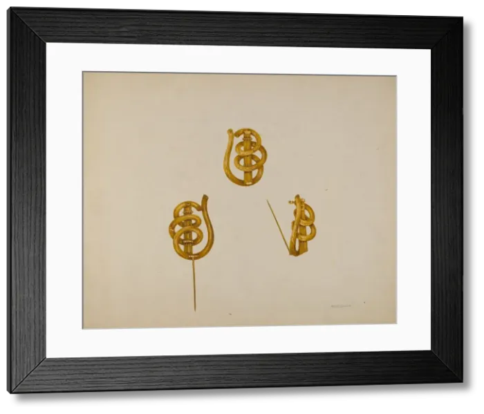 Framed Print : Brooch, c. 1938. Creator: Peter Connin
