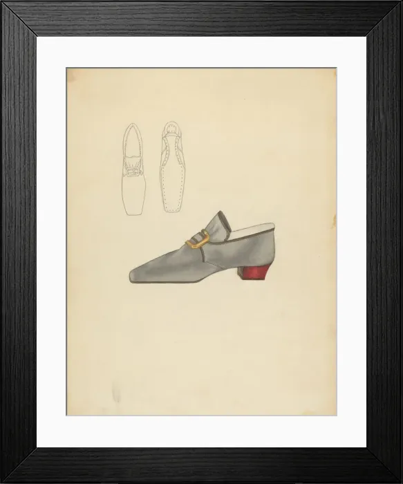 Framed Print : Mans Shoe, 1935 / 1942. Creator: Nancy Crimi Framed Print : Mans Shoe, 1935 / 1942. Creator: Nancy Crimi