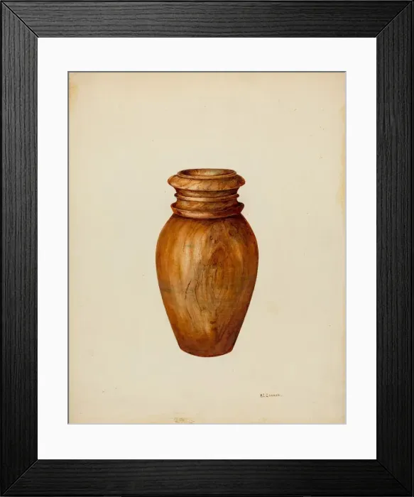 Framed Print : Maple Vase, c. 1938. Creator: Peter Connin Framed Print : Maple Vase, c. 1938. Creator: Peter Connin