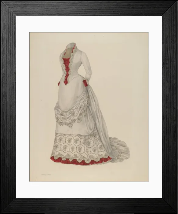 Framed Print : Visiting Dress, 1935 / 1942. Creator: Nancy Crimi Framed Print : Visiting Dress, 1935 / 1942. Creator: Nancy Crimi