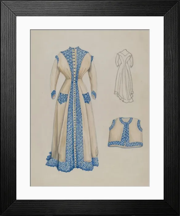 Framed Print : Dress, c. 1937. Creator: Al Curry Framed Print : Dress, c. 1937. Creator: Al Curry