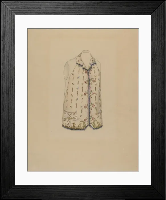Framed Print : Waistcoat, c. 1936. Creator: Nancy Crimi Framed Print : Waistcoat, c. 1936. Creator: Nancy Crimi