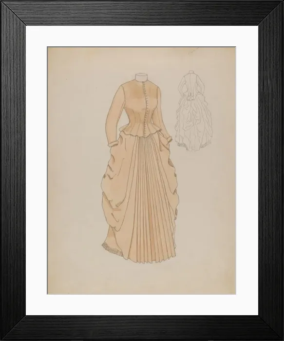 Framed Print : Dress, 1935 / 1942. Creator: Gladys Cook Framed Print : Dress, 1935 / 1942. Creator: Gladys Cook