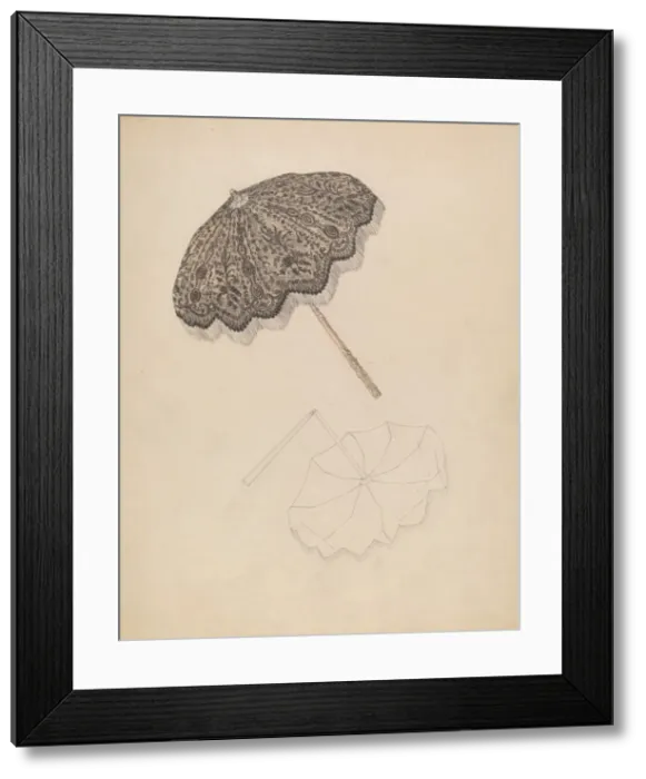 Framed Print : Parasol, c. 1938. Creator: Gladys Cook Framed Print : Parasol, c. 1938. Creator: Gladys Cook