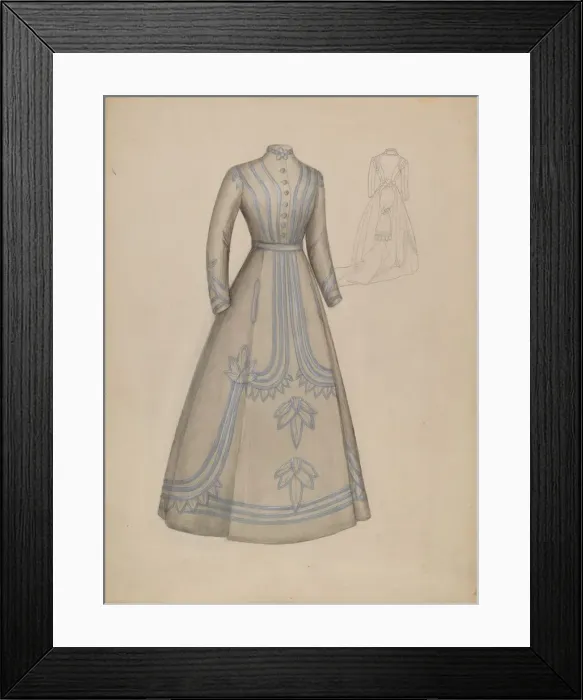 Framed Print : Dress, c. 1936. Creator: Nancy Crimi Framed Print : Dress, c. 1936. Creator: Nancy Crimi