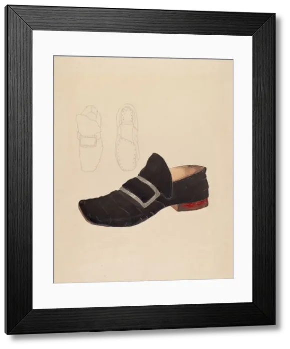 Framed Print : Mans Shoe, 1935 / 1942. Creator: Gladys Cook Framed Print : Mans Shoe, 1935 / 1942. Creator: Gladys Cook