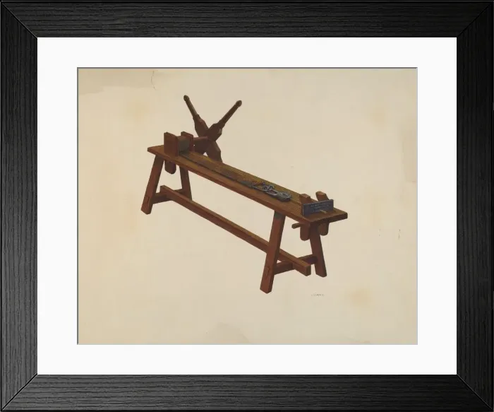 Framed Print : Jewelers Wire Making Machine, c. 1939. Creator: Al Curry Framed Print : Jewelers Wire Making Machine, c. 1939. Creator: Al Curry