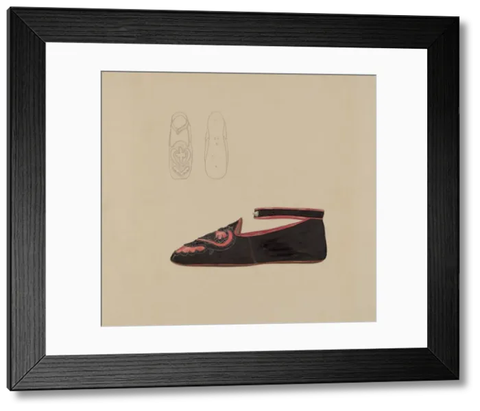 Framed Print : Baby Shoe, 1935 / 1942. Creator: Gladys Cook Framed Print : Baby Shoe, 1935 / 1942. Creator: Gladys Cook