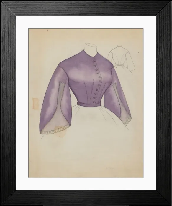 Framed Print : Bodice, c. 1937. Creator: Nancy Crimi Framed Print : Bodice, c. 1937. Creator: Nancy Crimi