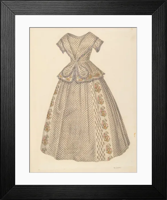 Framed Print : Girls Dress, c. 1940. Creator: Nancy Crimi Framed Print : Girls Dress, c. 1940. Creator: Nancy Crimi