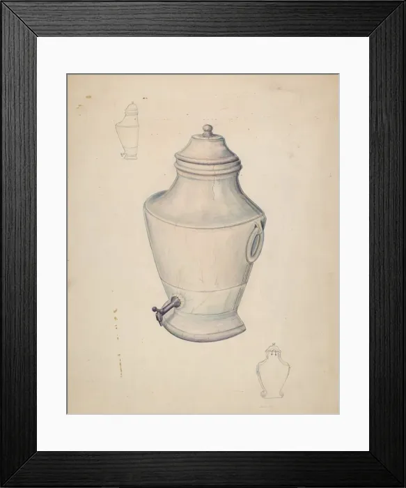 Framed Print : Porcelain Lavabo, c. 1938. Creator: Al Curry Framed Print : Porcelain Lavabo, c. 1938. Creator: Al Curry
