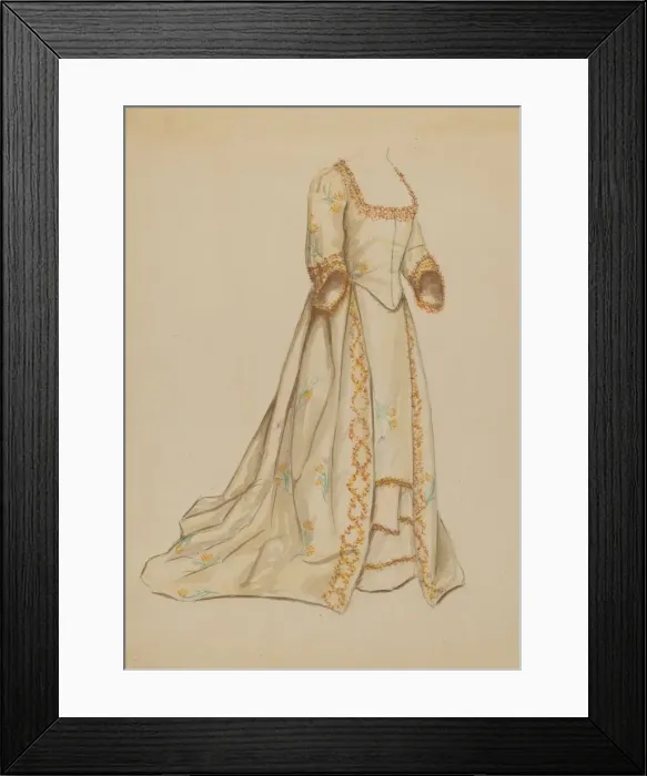 Framed Print : Dress, 1935 / 1942. Creator: Nancy Crimi Framed Print : Dress, 1935 / 1942. Creator: Nancy Crimi
