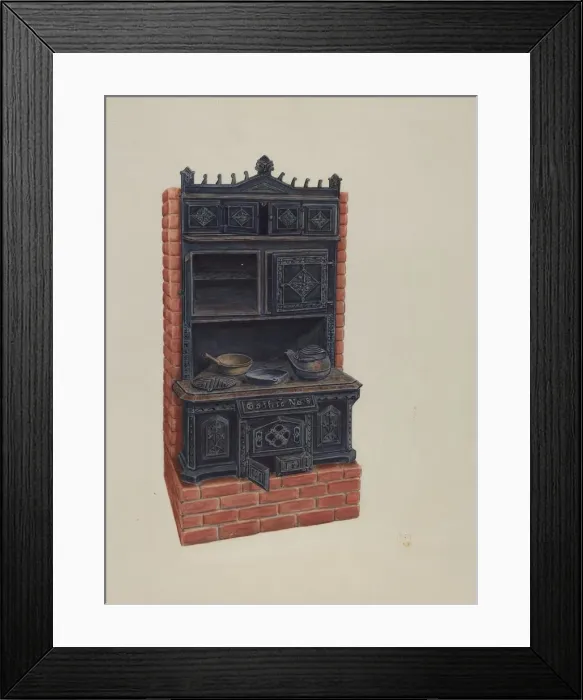 Framed Print : Stove, 1935 / 1942. Creator: Al Curry Framed Print : Stove, 1935 / 1942. Creator: Al Curry
