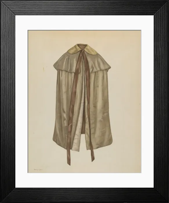 Framed Print : Dress Cape, c. 1938. Creator: Nancy Crimi Framed Print : Dress Cape, c. 1938. Creator: Nancy Crimi
