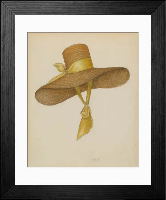 Framed Print : Hat, c. 1936. Creator: Nancy Crimi Framed Print : Hat, c. 1936. Creator: Nancy Crimi