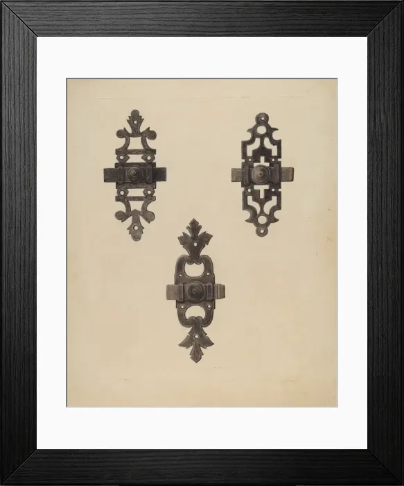 Framed Print : Latches, 1935 / 1942. Creator: Al Curry Framed Print : Latches, 1935 / 1942. Creator: Al Curry