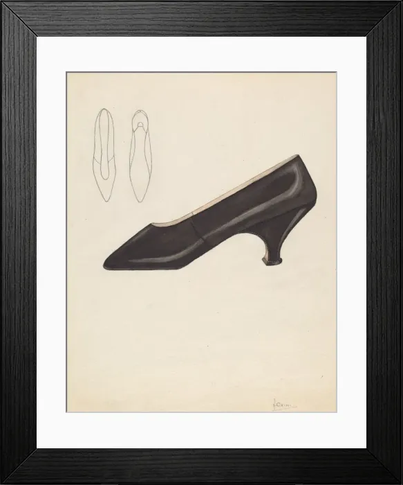 Framed Print : Slipper, c. 1936. Creator: Nancy Crimi Framed Print : Slipper, c. 1936. Creator: Nancy Crimi