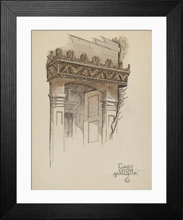 Framed Print : Cornice, c. 1936. Creator: Al Curry Framed Print : Cornice, c. 1936. Creator: Al Curry