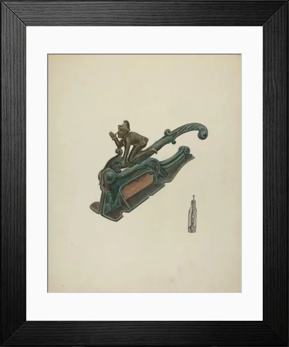 Framed Print : Perique Tobacco Cutter, c. 1937. Creator: Al Curry Framed Print : Perique Tobacco Cutter, c. 1937. Creator: Al Curry