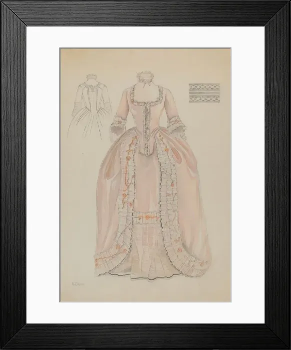 Framed Print : Dress, c. 1936. Creator: Nancy Crimi Framed Print : Dress, c. 1936. Creator: Nancy Crimi