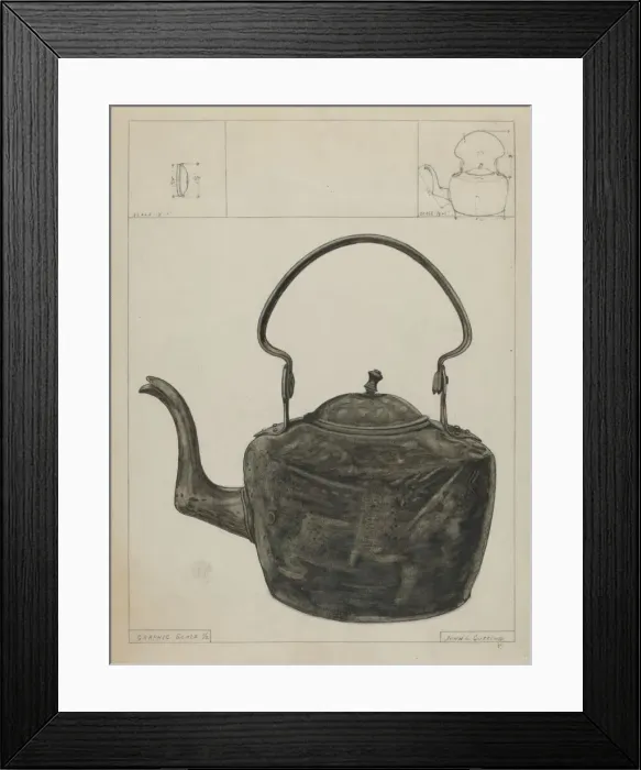 Framed Print : Copper Kettle, 1935 / 1942. Creator: John Cutting Framed Print : Copper Kettle, 1935 / 1942. Creator: John Cutting
