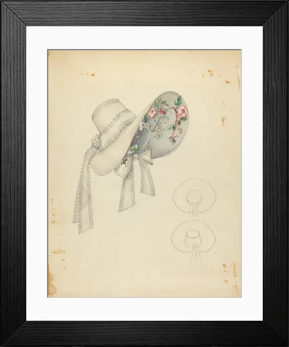 Framed Print : Wedding Bonnet, c. 1936. Creator: Nancy Crimi