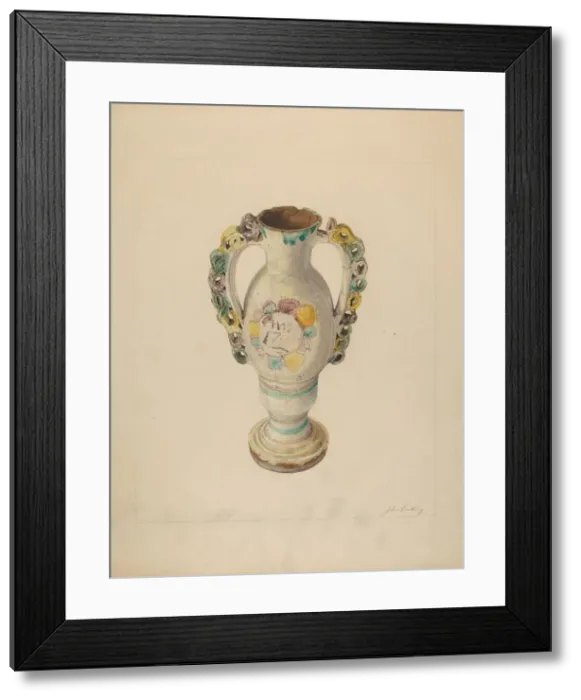 Framed Print : Vase, c. 1941. Creator: John Cutting Framed Print : Vase, c. 1941. Creator: John Cutting