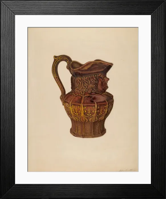 Framed Print : Toby Mug, 1938. Creator: John Cutting Framed Print : Toby Mug, 1938. Creator: John Cutting